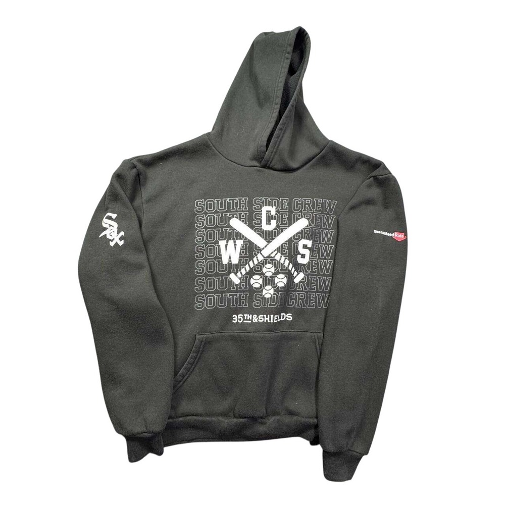 Chicago White Sox Hoodie Mens M Black South Side‎ Crew Pullover Graphic sporty